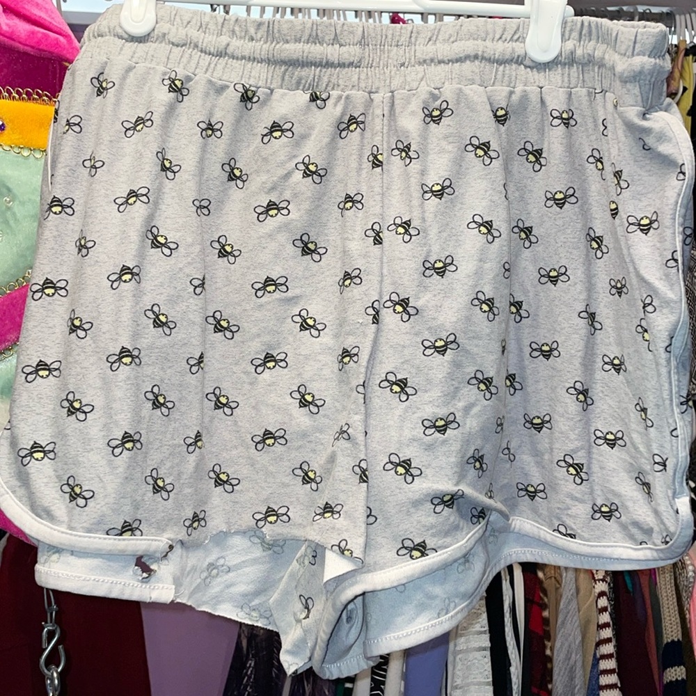 George large Pajam shorts grey and black butter flys